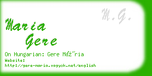 maria gere business card